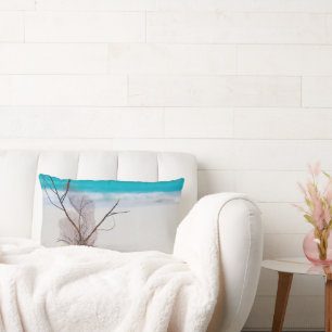 Photograph of Seashells on a Sandy Beach Lumbar Cushion