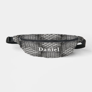 Photographed braid, abstract and interesting grey bum bags