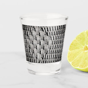 Photographed braid, abstract and interesting grey  shot glass