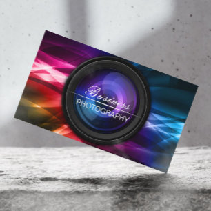 Photographer Abstract Lights Modern Photography Business Card