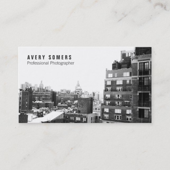 Photographer Add Your Photo Photography Business Card (Front)