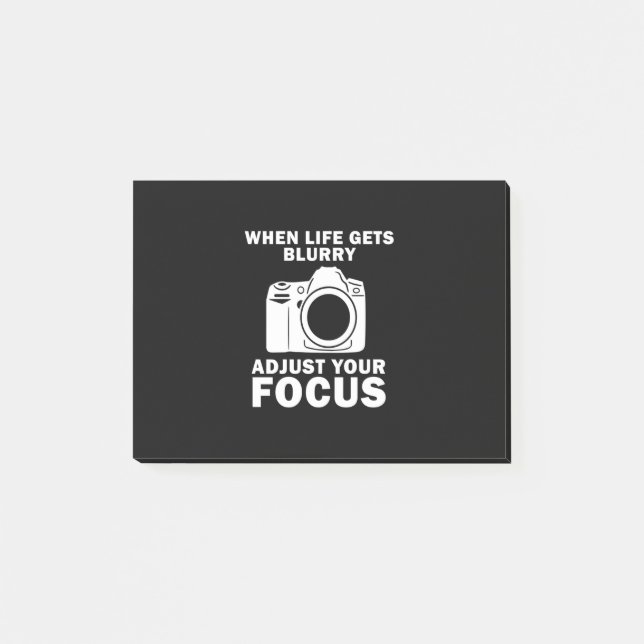 Photographer Adjust Your Focus Post-it Notes (Front)