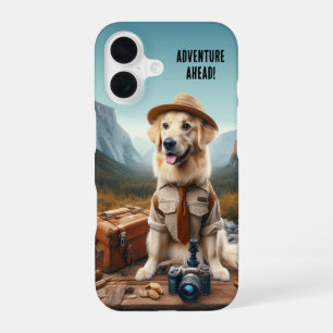 Photographer Adventurer Travel Dog iPhone 16 Case