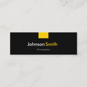 Photographer - Amber Yellow Compact Mini Business Card
