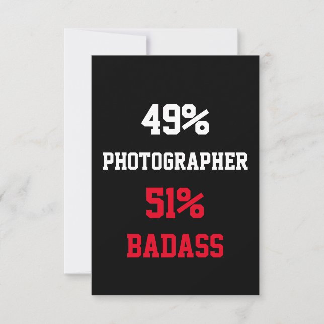 Photographer Badass Card (Front)