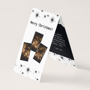 Photographer Black & White Christmas Stars Card