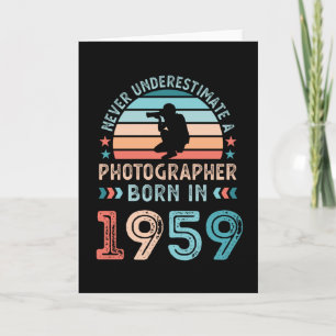 Photographer born 1959 70th Birthday Gift Card