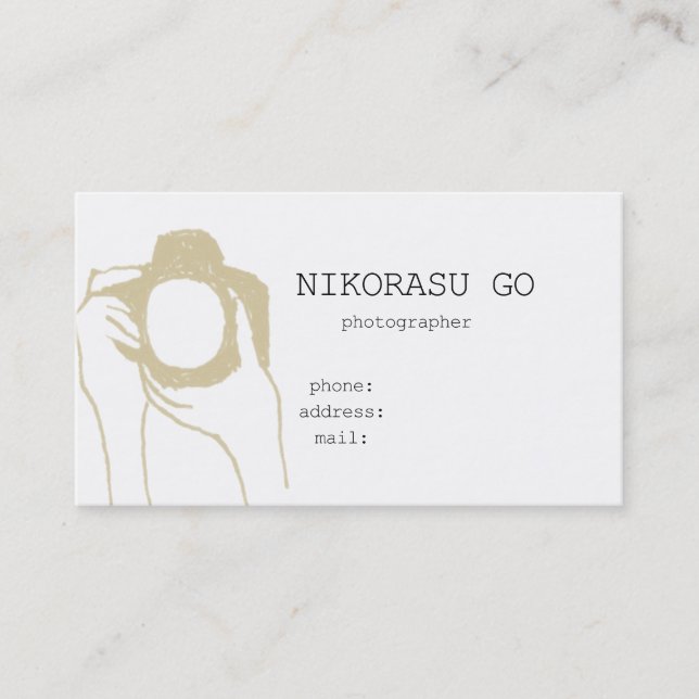 photographer business card (Front)