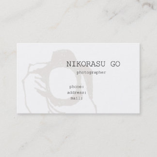 photographer business card