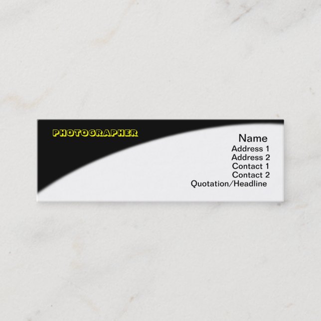 Photographer Business Card (Front)
