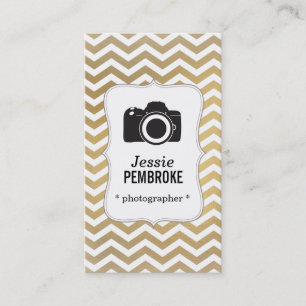 Photographer business card - faux foil