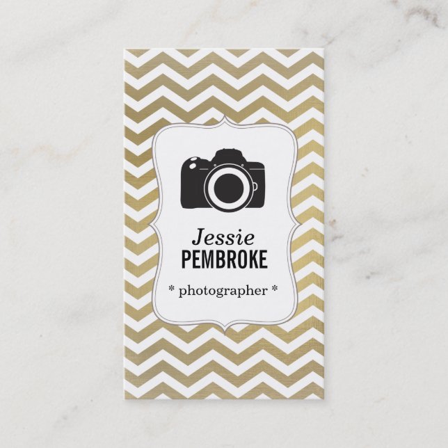 Photographer business card -  faux foil (Front)
