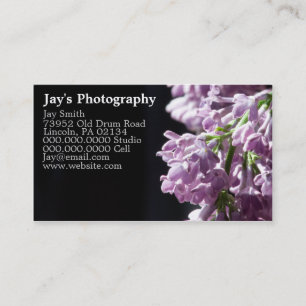 Photographer Business Cards Lilac