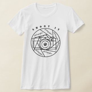 photographer camera black and white T-Shirt