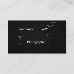 Photographer Camera Black & White Business Card