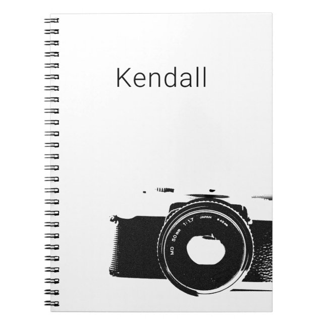 Photographer camera graphic Personalised Notebook (Front)