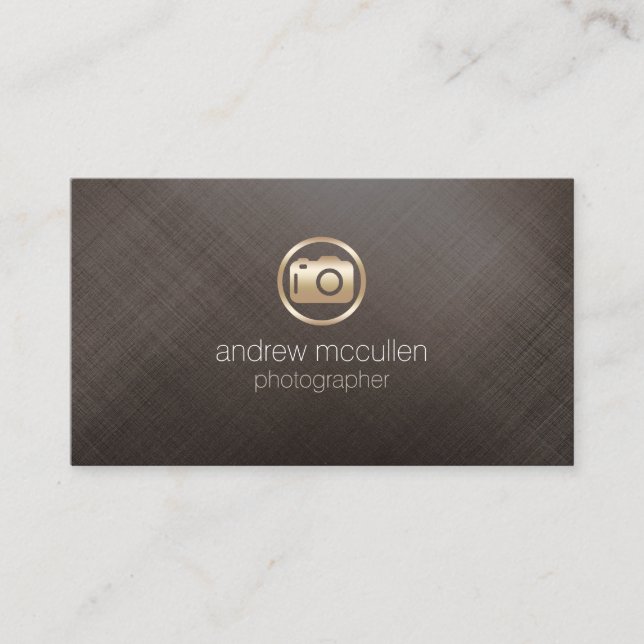Photographer Camera Icon Business Card (Front)