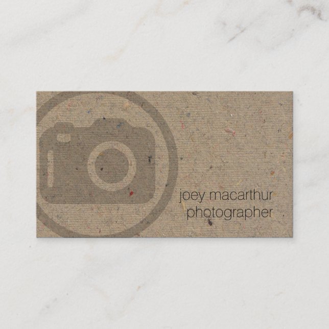 Photographer Camera Icon Film Photography Business Card (Front)