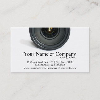 Photographer Camera Lens Business Cards