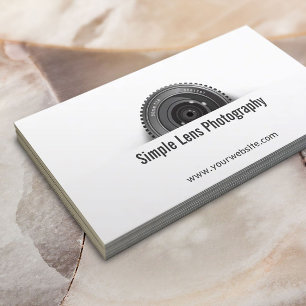 Photographer Camera Photography Minimalist Business Card