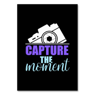 Photographer Capture The Moments Table Number
