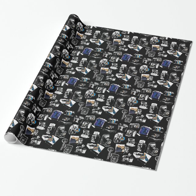 Photographer Captured Vintage Camera Formats  Wrapping Paper (Unrolled)