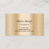 Photographer Classic Gold Camera Photography Business Card (Back)