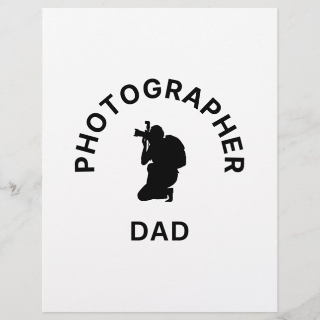 Photographer Dad Custom Letterhead (Front)