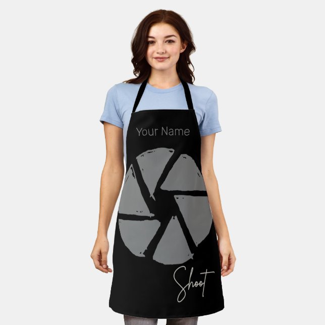 Photographer Design Vintage Aperture Retro Camera Apron (Worn)