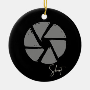Photographer Design Vintage Aperture Retro Camera Ceramic Ornament