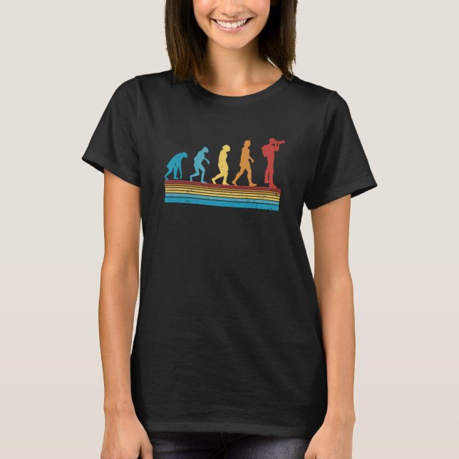 Photographer Evolution Retro Camera Vintage Photoj T-Shirt (Front)
