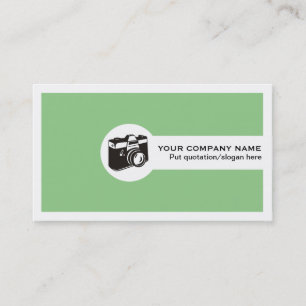 Photographer feminine business cards-sage green card