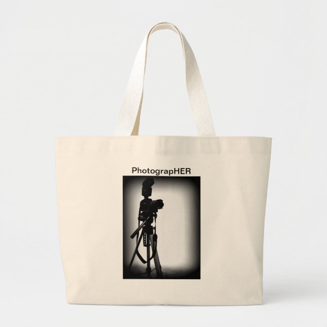 PhotograpHER Large Tote Bag (Front)
