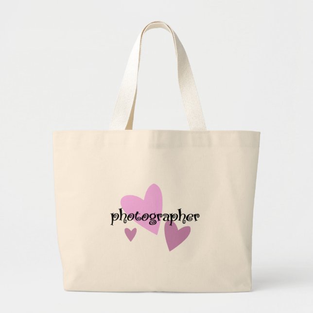 Photographer Large Tote Bag (Front)