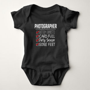 Photographer Life - Funny Photography Checklist Baby Bodysuit