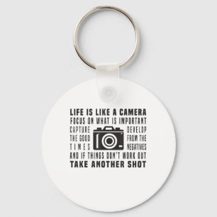 Photographer Life Is Like A Camera Photography Key Ring