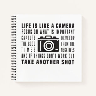 Photographer Life Is Like A Camera Photography Notebook