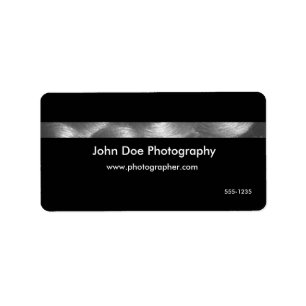 Photographer logo Business label - metal stripe