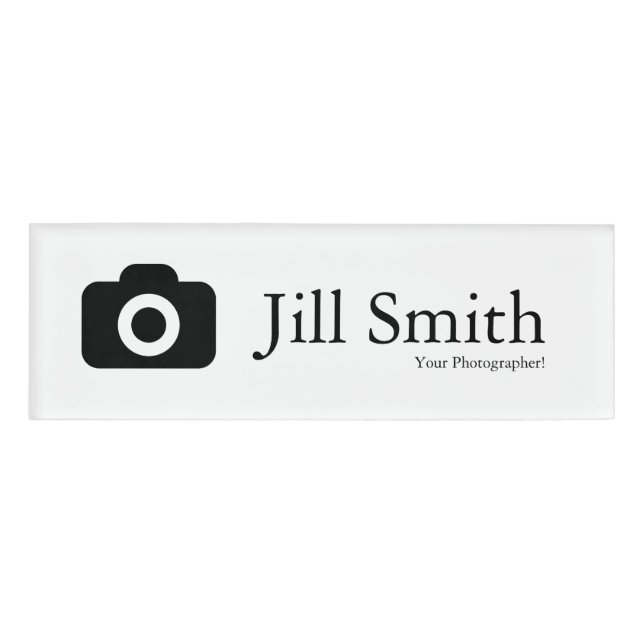 Photographer Logo Name Tag (Front)