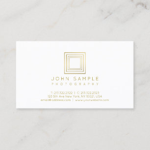 Photographer Modern Gold Look Photography Stylish Business Card