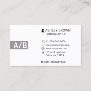 Photographer Modern  Photography Business Card