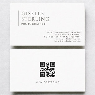 Photographer Modern Professional QR Code Business Card