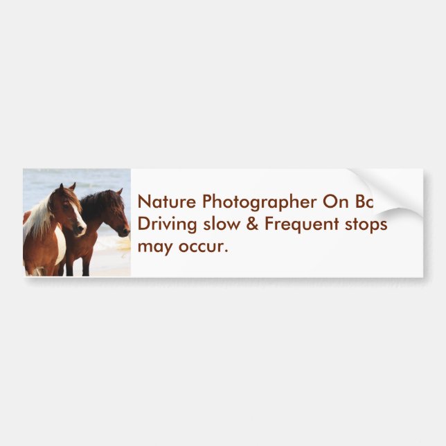 Photographer on board Bumper Sticker (Front)