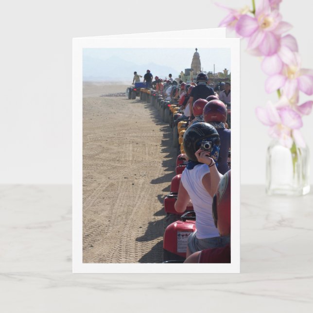 Photographer on Quad Bike Card (Orchid)