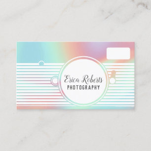 Photographer Pastel Camera Photography Business Card