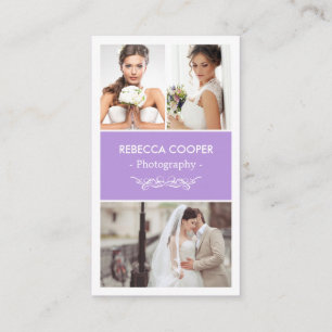 Photographer Photo Showcase - Chic Lavender Purple Business Card