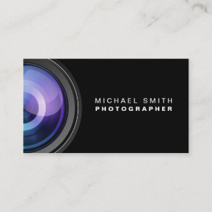 Photographer Photography Camera Lens Professional Business Card