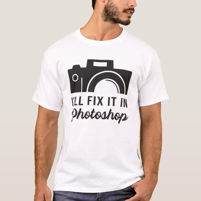 Photographer Photography Lens Funny Gift Idea T-Shirt (Front)