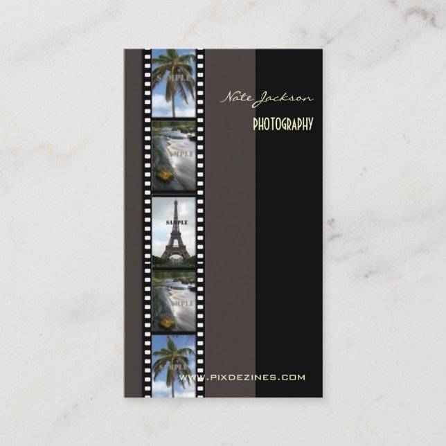 Photographer photos template/diy fonts business card (Front)