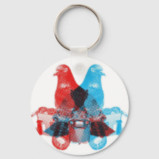 Photographer Pigeon Spy Screenprinted Key Ring